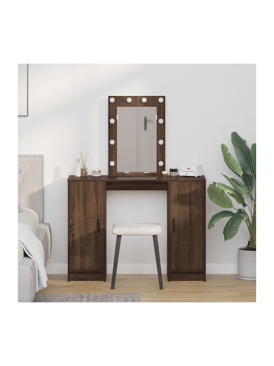 Floor-standing Bedroom Makeup Table Wooden Brow...