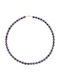 Halskette K14 Goldverschluss Schwarze Perlen F125726b