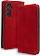 Bodycell Book Piele artificială / Piele Roșu (Galaxy S25+)
