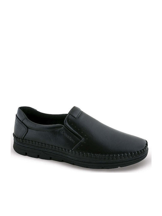 Men's Synthetic Leather Moccasins Black
