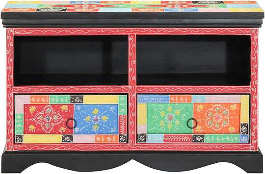 TV Console Made of Solid Wood Multicolour M80xL35xH50cm 4017570