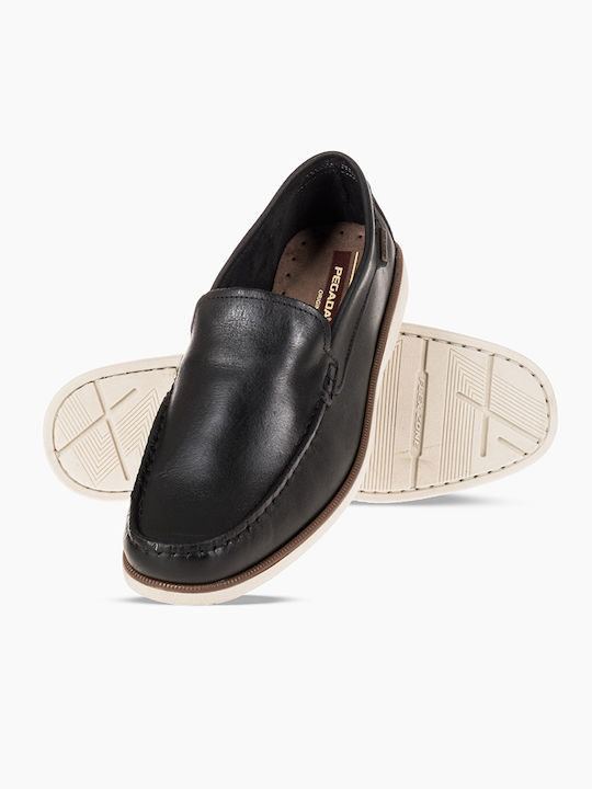 Pegada Men's Leather Loafers Black