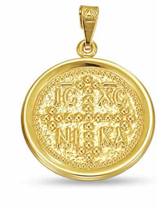 Kontopoulos Gold Talisman Constantine Charm from 9K Gold