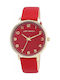 Just Watch Women's Watch with Red Leather Strap
