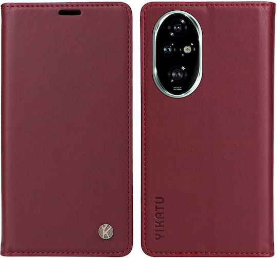 Yikatu Книга Изкуствена кожа / Силикон Червен (Honor 200 Pro)
