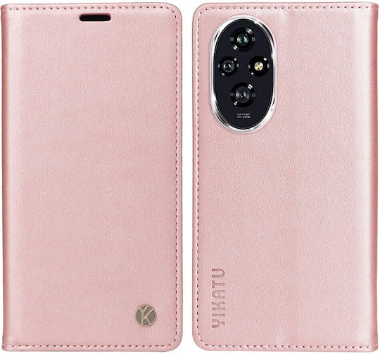 Yikatu Книга Изкуствена кожа / Силикон Розово злато (Honor 200)