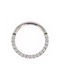 Akzent Ohrring Korken Nase aus Stahl 8 x 1.2mm Silber