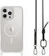 Mageasy Roar M With Lanyard Back Cover Σιλικόνης με Λουράκι Διάφανο (iPhone 16 Pro)