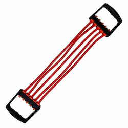5 Cord Resistance Band Siks Fitness Workouts Rubber Red