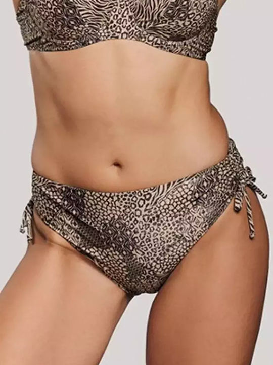 Bikinihosen Slip Schwarz und Gold