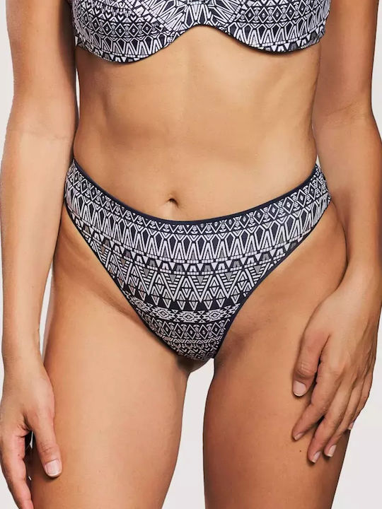 Bikini Slip Ψηλόμεσο Γκρι