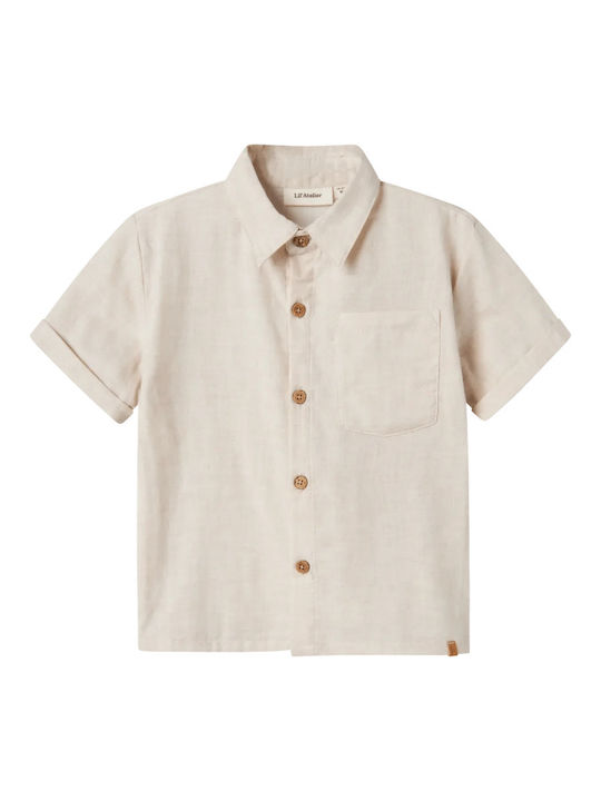 Kids Shirt Short Sleeve Beige