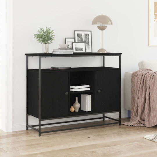 Мебели за съхранение от дърво & метал Black Oak 100x35x80см