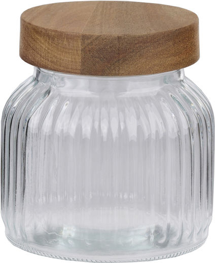 Alpina Appliances General Use Glass Transparent Vase with Lid 700ml 1 Piece
