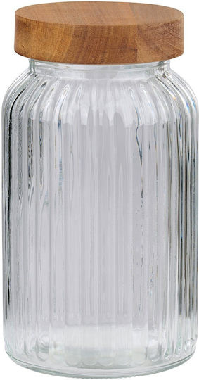 Alpina Appliances General Use Glass Transparent Vase with Lid 1300ml 1 Piece