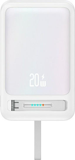 Usams XM Series CD219 MagSafe Power Bank 10000mAh 22.5W με Θύρα USB-C Λευκό
