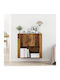 Wall Living Room Cabinet Made of Reclaimed Solid Wood 80x33x80cm