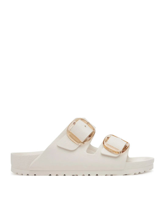 Arizona Big Buckle Flip Flops in Sandal Style in White Colour