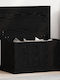 vidaXL Wooden Storage Box with Lid Black 70x40x38cm 1pcs