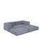 Bean Bag Sofa Poof Gray 70x70x54cm