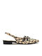 Damen Ballerinas Slingback mit Riemen in Beige Farbe