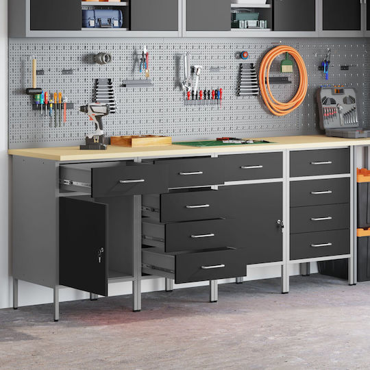 vidaXL Πάγκος Εργασίας Αντοχής 150kg 55x85x200cm 4τμχ 3321386