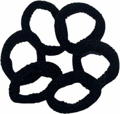 Black Fuzzy Hair Scrunchies 10894 Hairutopia Black