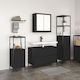 vidaXL Countertop without Sink L90xW34.5xH60cm Black Oak