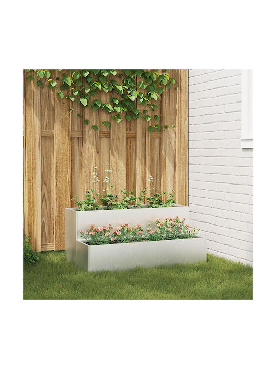 vidaXL Саксия Метал 100x60x45см.