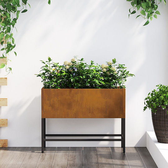vidaXL Topf Metallisch Distressed Steel 60x26x45cm.