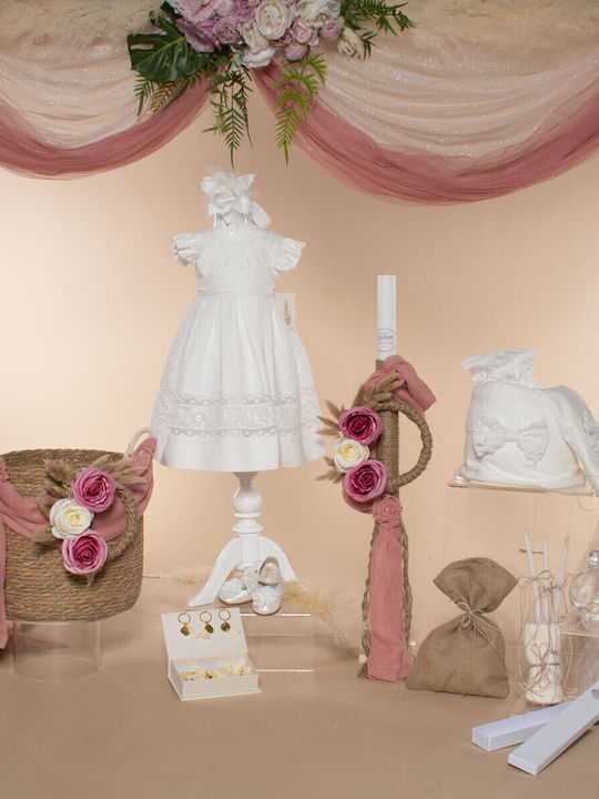 La Christine Complete Baptism Set 843 Boho Basket 15 pieces