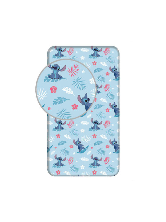 Disney Cearșaf Single Cu elastic Bumbac Lilo An...