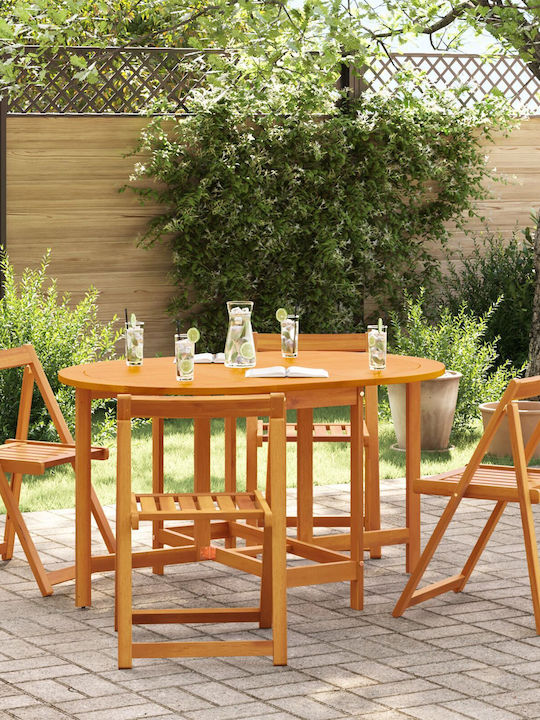 Outdoor Table Made of Acacia Foldable Acacia 110x60x72cm