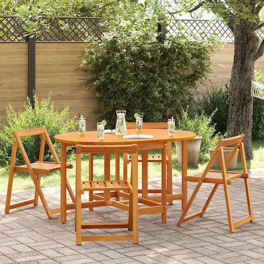 Outdoor Table Made of Acacia Foldable Acacia 110x60x72cm