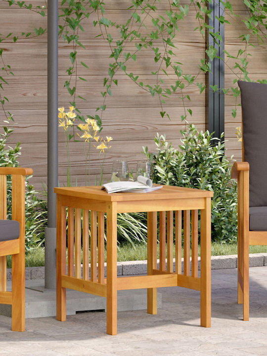 Sitting Room Table for Small Outdoor Spaces Made of Acacia Brown Acacia 45x45x50cm