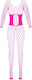 Cotelli Schrittloser Pinker Catsuit mit langen Ärmeln Produktcode Sw-51622