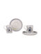 Hermia Set Căni Maro Din porțelan Multicolore 90ml 4buc