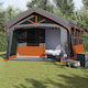 vidaXL Sommer Campingzelt Grau Für 10 Personen ...