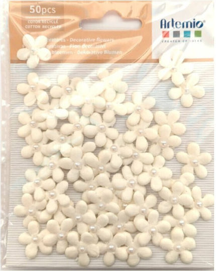Artemio Decorative Flowers 50 Pcs White 11060849