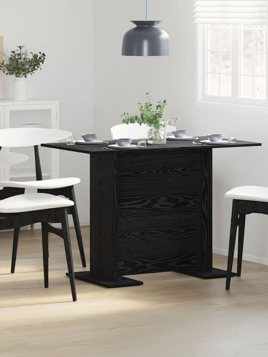 Table Dining Room Wooden Black Oak 110x60x75cm