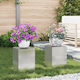 vidaXL Plant Stands Metal Silver 24cmx24cmx35cm...