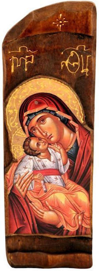 Icoană din lemn cu Fecioara Maria și Iisus Hristos N8 20x8cm
