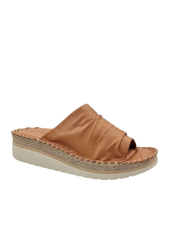 Damenplattformen Tabac Braun