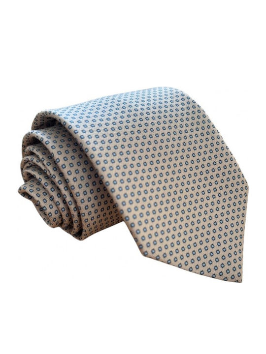 Tie Quadrato Beige Sky Blue 6/8 cm