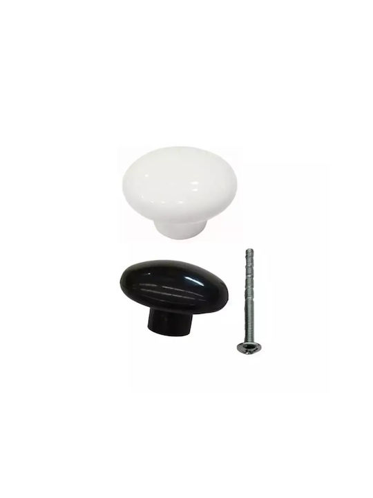 Buton Mobilier din Plastic Alb Φ40mm NX1614.1W 1buc