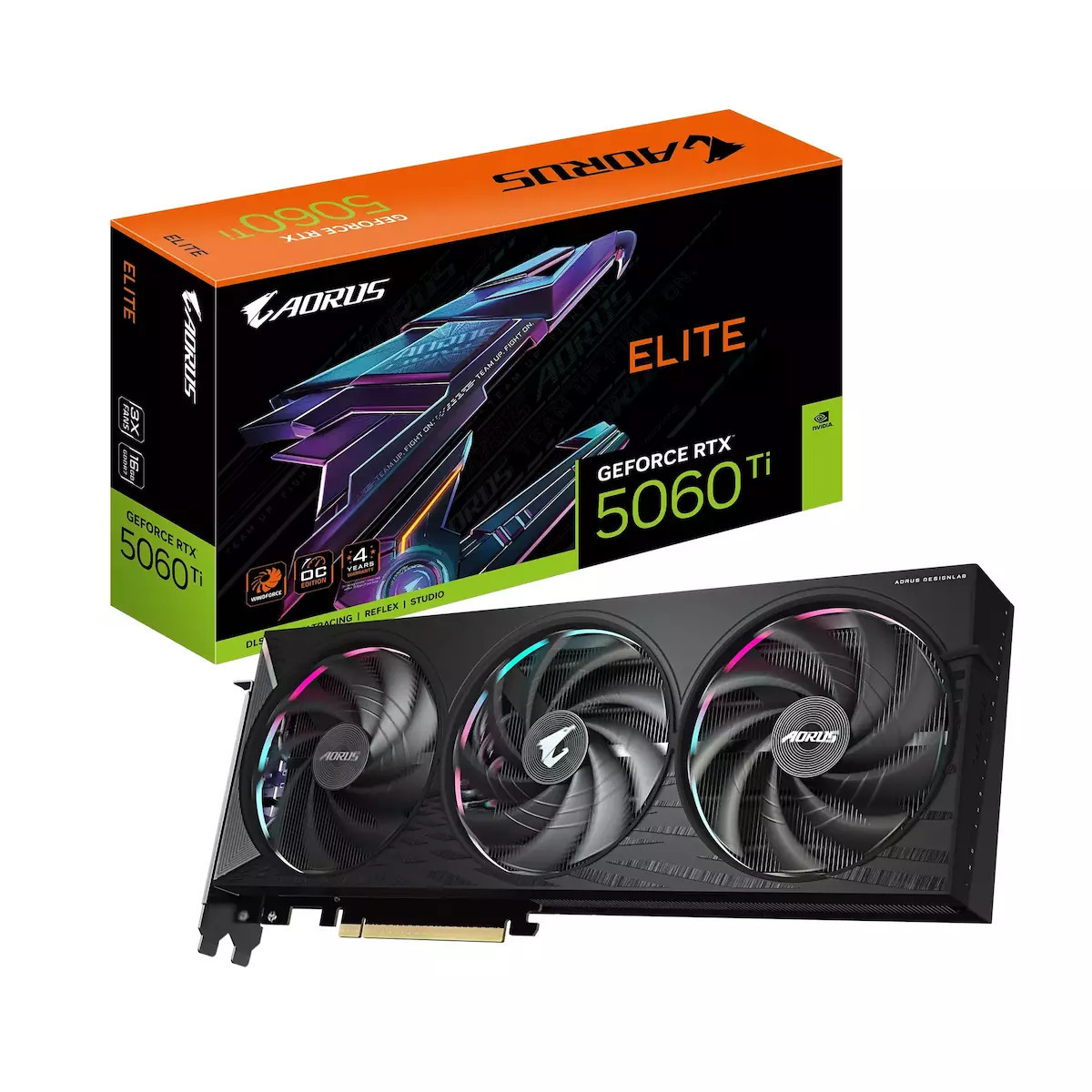 Gigabyte GeForce RTX 5060 Ti 16GB GDDR7 Aorus Elite Κάρτα Γραφικών