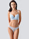 New Bra Lingerie Lace Underwear Set with Bra & Slip Blue