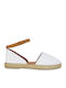 Women's Leather Espadrilles White