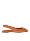 Leather Ballerinas Tabac Brown