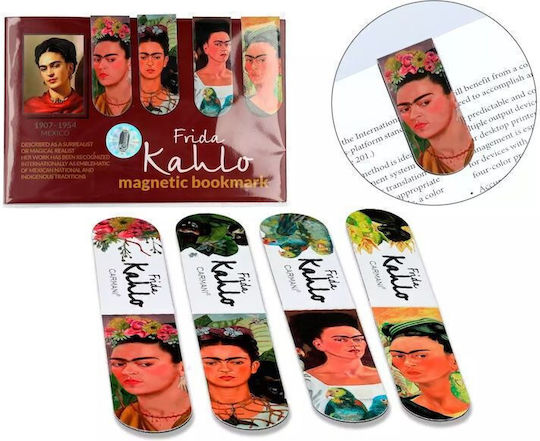 Σετ Μαγνητικοι Σελιδοδεικτες Carmani 4τμχ Frida Kahlo